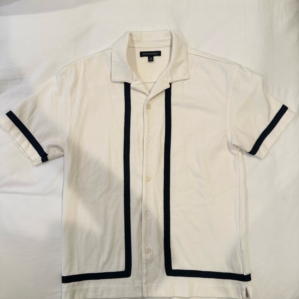 White and Blue Men's Shirt